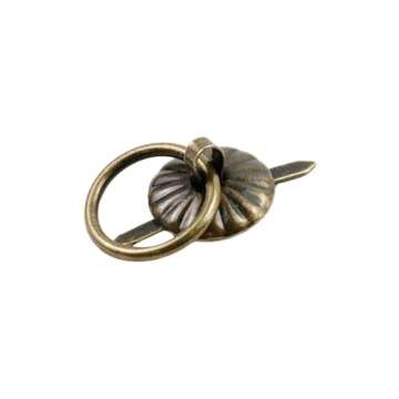 MY MIRONEY Sun Iron Hardware Door Pulls Antique Bronze Knobs Pulls Handles Jewelry Drawer Pull Ring Pack of 50