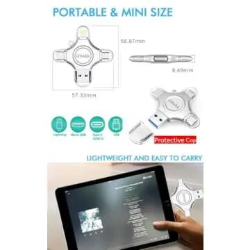 iDiskk 128GB Flash Drive for iPhone 15 16 iPad and More