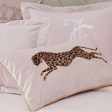 Juicy Couture Rectangle 1-Piece Living Room and Bedroom Décor, Decorative Accent, Premium Reversible Throw Pillow, 14"x24", Blush