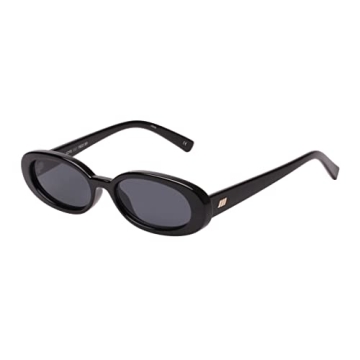 Le Specs Outta Love Sunglasses - Stylish Black Oval Design
