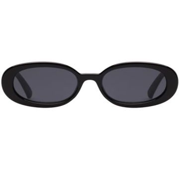 Le Specs Outta Love Sunglasses - Stylish Black Oval Design