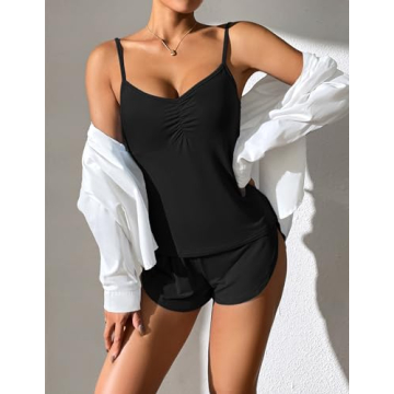 Elegant Ekouaer Women Pajamas Set Soft Sleepwear for Comfort