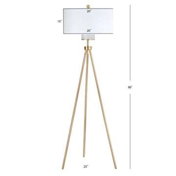 SAFAVIEH FLL4008A Lighting Collection Enrica 66" Brass and Gold Floor Lamp