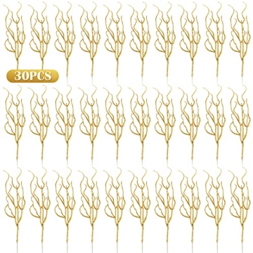 Jutom 30 Pcs Glitter Christmas Tree Picks for Holiday Decor