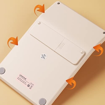 UNIONE Compact Desktop Beige Calculator with Bright LCD