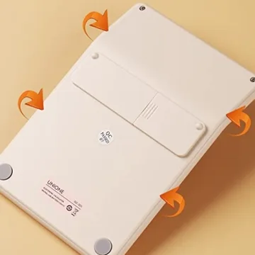 UNIONE Compact Desktop Beige Calculator with Bright LCD