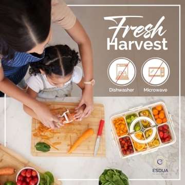 ESDUA Snackle Box - Versatile 8-Compartment Snack Container