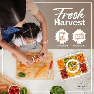 ESDUA Snackle Box - Versatile 8-Compartment Snack Container