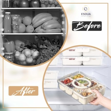 ESDUA Snackle Box - Versatile 8-Compartment Snack Container