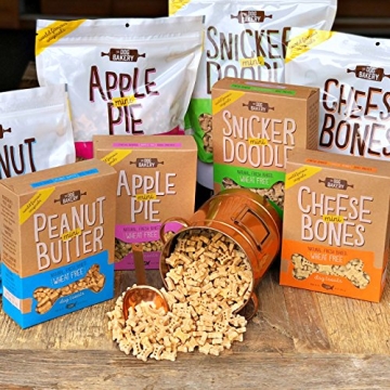 The Dog Bakery Wheat Free Bones Natural Made in USA Healthy Dog Treats Biscuits Bone small mini Great Training limited ingredients crunchy real apples cinnamon (Apple Pie, Mini Size Bones)