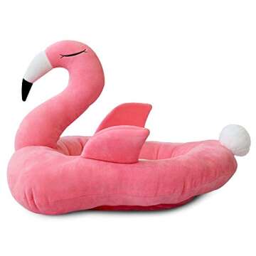 Cozy Flamingo-Shaped Pet Bed for Cats and Small Pets