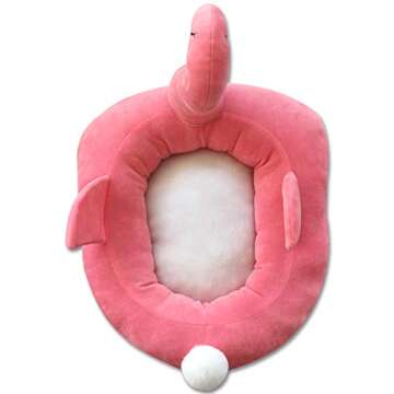 Cozy Flamingo-Shaped Pet Bed for Cats and Small Pets