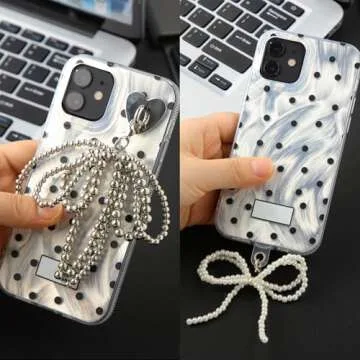 Geyoga 8 Pcs Pearls Bowknot Shoe Charms for Sneakers Women Coquette Shoe Decoration Charms Elegant Pearl Shoe Buckles Pearl DIY Beaded Keychain Bag Car Charms for Women Sneaker