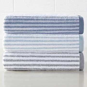 Quick-Dry Farmhouse Bath Towel Set - 6-Piece Cotton Set