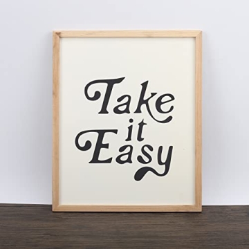 Take it Easy Inspirational Wood Wall Decor - Cute Art Sign