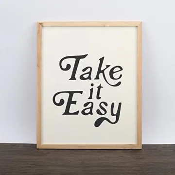 Take it Easy Inspirational Wood Wall Decor - Cute Art Sign