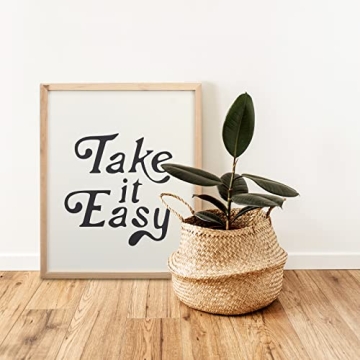 Take it Easy Inspirational Wood Wall Decor - Cute Art Sign