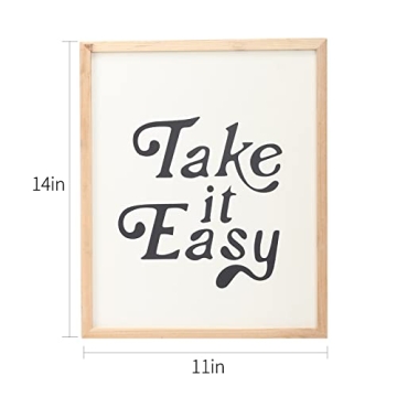 Take it Easy Inspirational Wood Wall Decor - Cute Art Sign