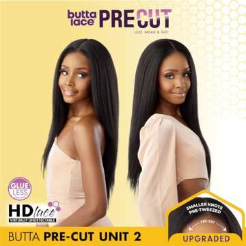 Sensationnel Butta lace precut wigs - unit 2 glueless extra wide 5 inch deep parting synthetic pre t...