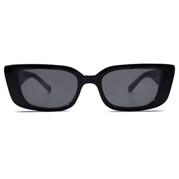 Allarallvr Retro Rectangle Sunglasses for Women 90s Style