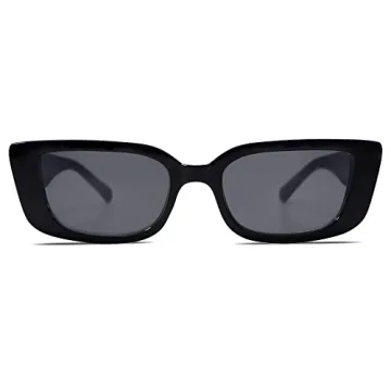 Allarallvr Retro Rectangle Sunglasses for Women 90s Style