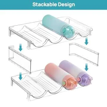 Vtopmart 2-Pack Stackable Water Bottle Organizer for Home