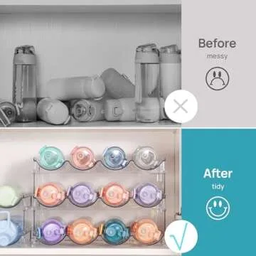 Vtopmart 2-Pack Stackable Water Bottle Organizer for Home