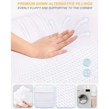 AIAEL 18x18 Throw Pillows Inserts Set of 2 with Double-Edge Cooling Side Mesh, Decorative Cushion fo...