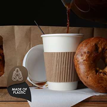 PAMI Disposable Plastic Coffee Stirrers 5 Inch, Pack of 1000 Sip Stirrers 5 Inch for Hot and Cold Dr...