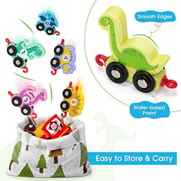 EDUJOY Dinosaur Train Set for 2-4 Year Olds