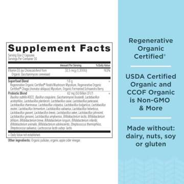 Ancient Nutrition Regenerative Organic Certified Probiotics for Women, Probiotics Women’s Extra St...