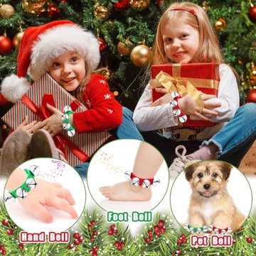 24 Pcs Adjustable Christmas Wrist Bells for Parties