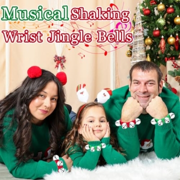24 Pcs Adjustable Christmas Wrist Bells for Parties