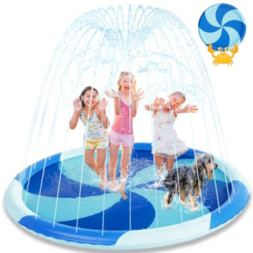 Sebor 67" Splash Pad for Toddlers, Safe Fun Water Play Mat