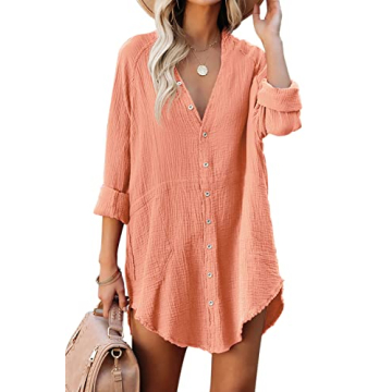 Kalssior Womens Casual Beach Swimsuit Cover Up Tops