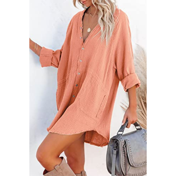 Kalssior Womens Casual Beach Swimsuit Cover Up Tops