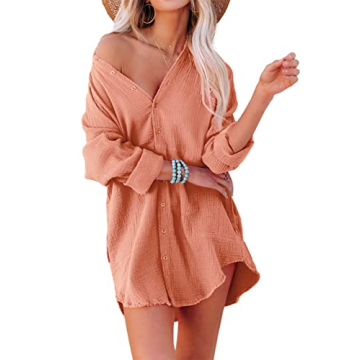 Kalssior Womens Casual Beach Swimsuit Cover Up Tops