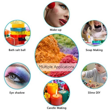 Mica Powder Pigment 24 Color for DIY Crafts and Makeup