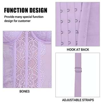 Raxnode Lace Bustier Corset Tops for Women - Chic Style
