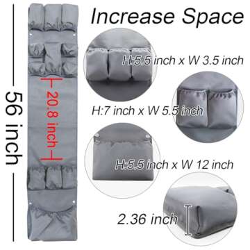 Mini Fridge Organizer with 12 Pockets - Perfect for Dorms