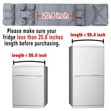 Mini Fridge Organizer with 12 Pockets - Perfect for Dorms