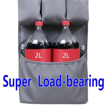 Mini Fridge Organizer with 12 Pockets - Perfect for Dorms