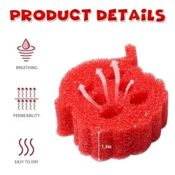 12 Pack Christmas Sponges Christmas Kitchen Decor Christmas Cleaning Sponges Cute Kitchen Scrub Sponges Santa Claus,Star,Christmas Tree Sponge Non Scratch Temperature Sensitive Scrubbing.