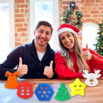 12 Pack Christmas Sponges Christmas Kitchen Decor Christmas Cleaning Sponges Cute Kitchen Scrub Sponges Santa Claus,Star,Christmas Tree Sponge Non Scratch Temperature Sensitive Scrubbing.
