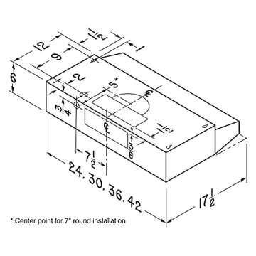 Broan-NuTone F403023 Exhaust Fan for Under Cabinet Two-Speed Four-Way Range Hood, 30-Inch, Black