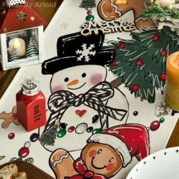 Artoid Mode Christmas Table Runner for Festive Decor
