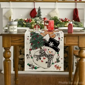 Artoid Mode Christmas Table Runner for Festive Decor