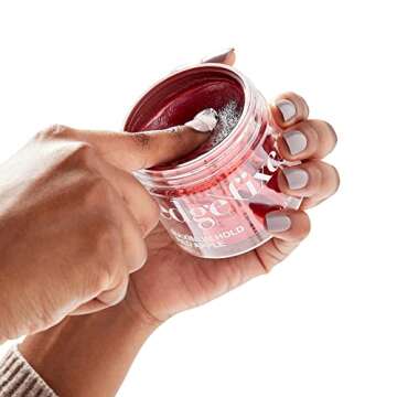 Red by Kiss Edge Fixer Hair Shine Gel, 24 Hour Max Hold, Non-Flaking, Biotin B7 Infused, Natural Styling, Professional Edge Control Wax, Perfect for Braiding (Red Apple)