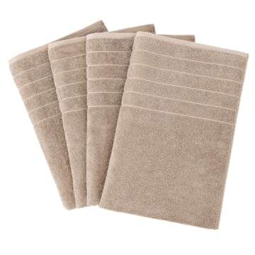 Casa Platino Bath Sheets 4 Pack - Luxurious Soft Cotton