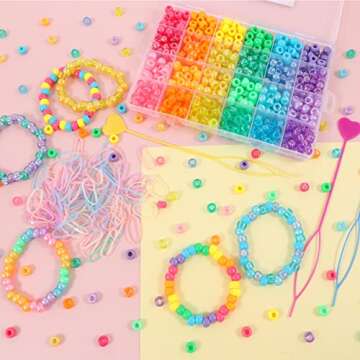 Rainbow Pony Beads Kit for Jewelry Making and Crafts